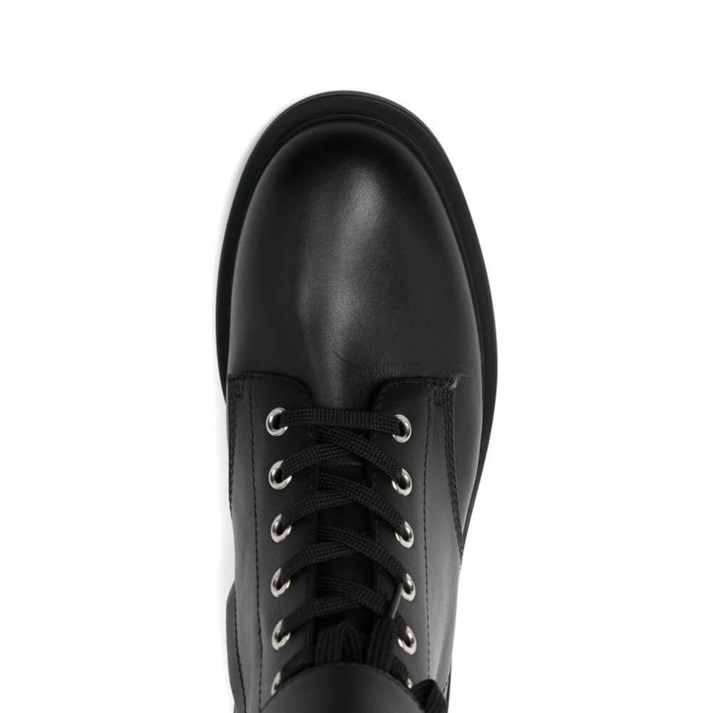 GIANVITO ROSSI Women's Leather Lace-Up Combat Boots with Buckle Straps Women - Picture 4 of 4